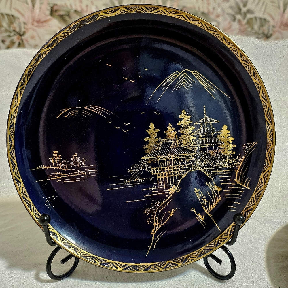 Cobalt Blue Japanese playe set of 2